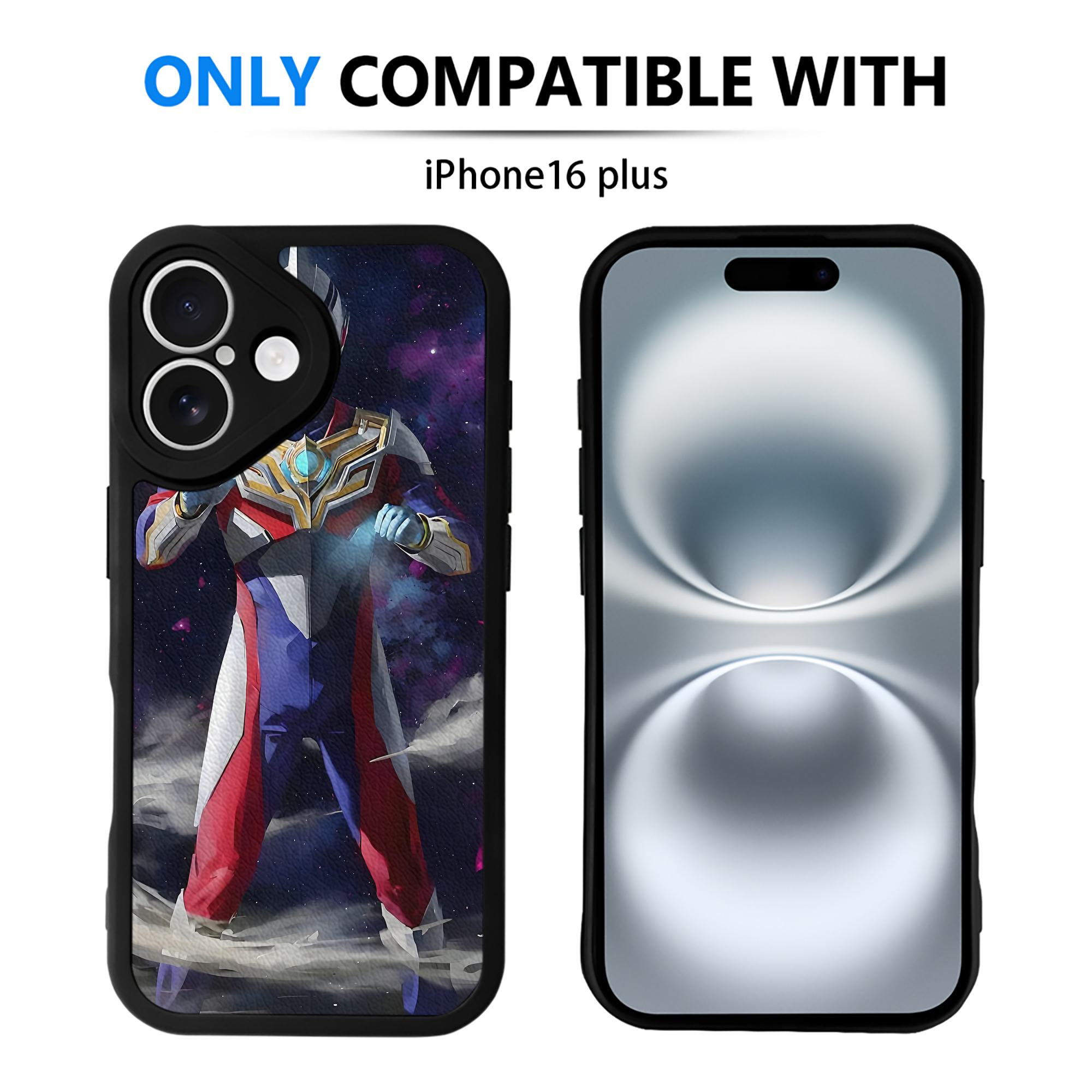 （画像用） ウルトラマン Ultraman 【iPhone 16シリーズ対応】シリコンスマホケース（レザー調） 材質：シリコン